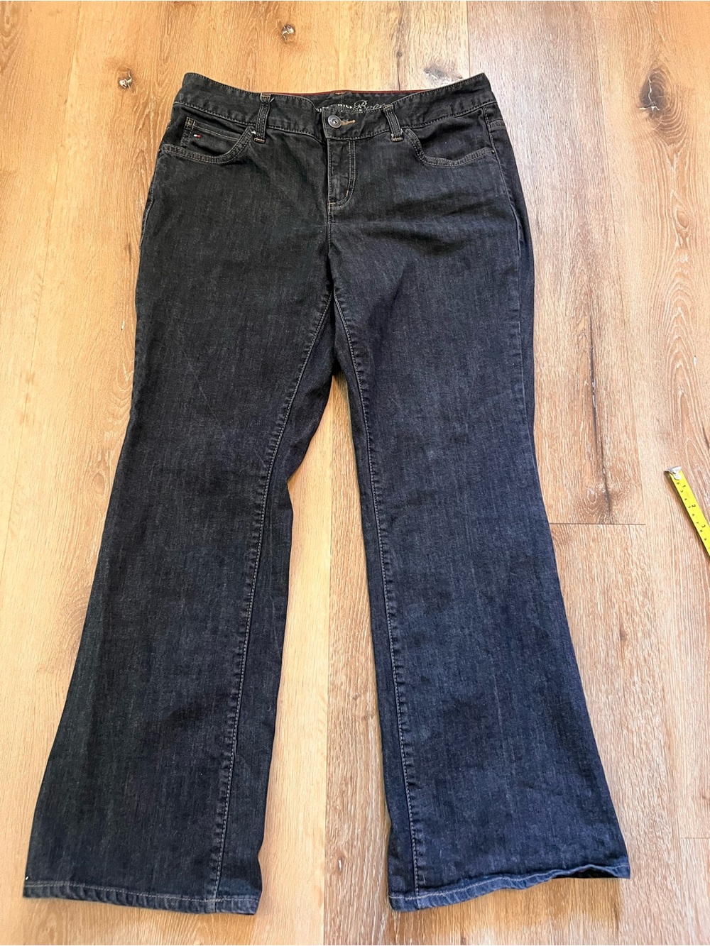 Tommy Hilfiger 12A Black Women's Boot Cut Jeans - Classic Stretch Denim